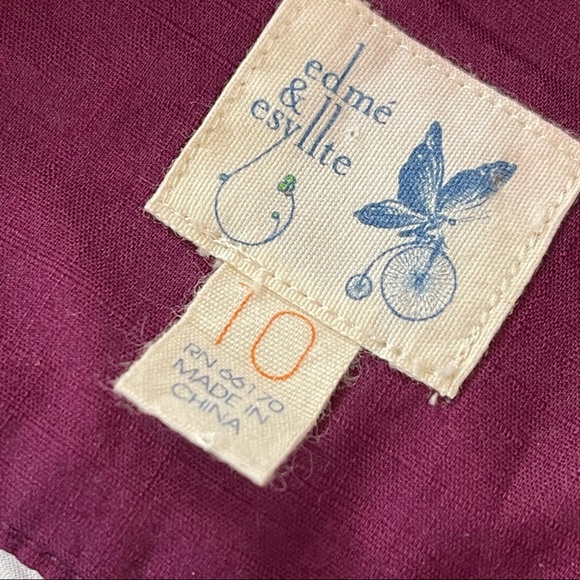 Anthropologie Edme & Esyllte blue batik block print cotton wrap skirt size 10 - Picture 4 of 4